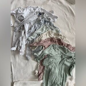 Set of 9 Baby Footies Carter’s, Cloud Island, Old Navy